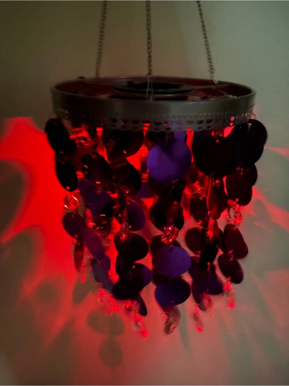 Anywhere Lighting LED Purple Shimmer Chandelier Coloring Changing Exhart New